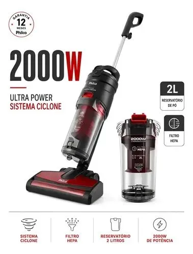 Aspirador de pó vertical Philco Power clean 2000w