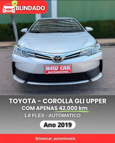 Toyota Corolla GLI Upper 1.8 Flex 16V Aut. 2019