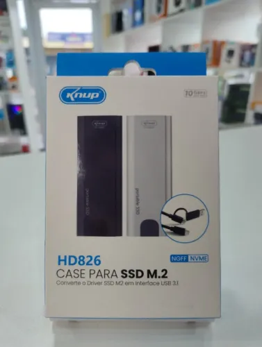 Case SSD M.2 USB 3.1 Tipo-C NVMe e SATA KNUP