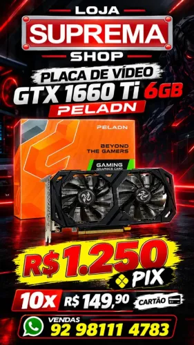 PLACA DE VIDEO GTX 1660 Ti 6GB GDDR6