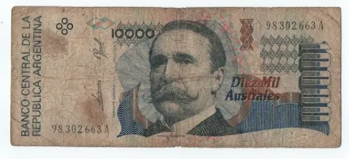 Cédula Antiga Argentina - 10.000 Australes - Colecionável - Original