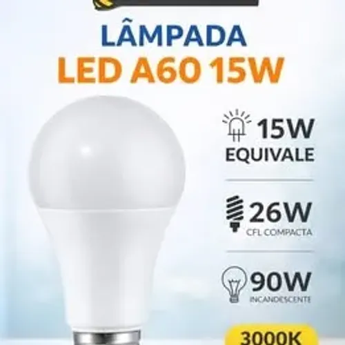 LAMPADA 15W 3000K LED BEE (Honestidade e Qualidade Distribuidora JK Eletrônicos)