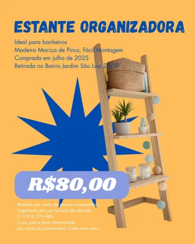 Estante Organizadora ideal para banheiro 