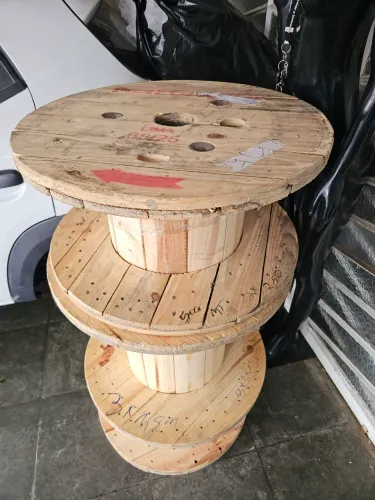 Carretel bobina de madeira