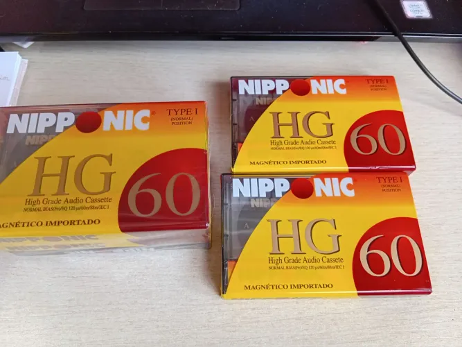 Fita Áudio Cassete Nipponic 60 minutos Lacradas.