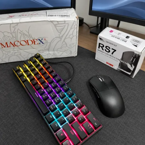 Combo Teclado Mecânico Ajazz NK61 + Mouse Smailwolf RS7
