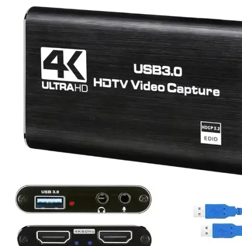 Placa de Captura Vídeo Hdmi Usb 3.0 4k 60fps