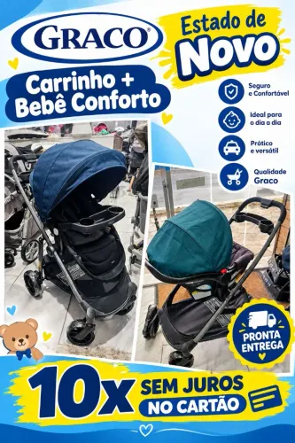 Carrinho graco modes emnestado de novo em dez vezes sem juros no cartão