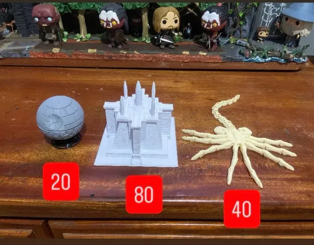 Impressão em 3D star wars e alien 