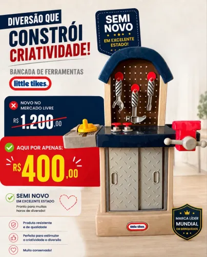 Estação Ferramentas Infantil Little Tikes
