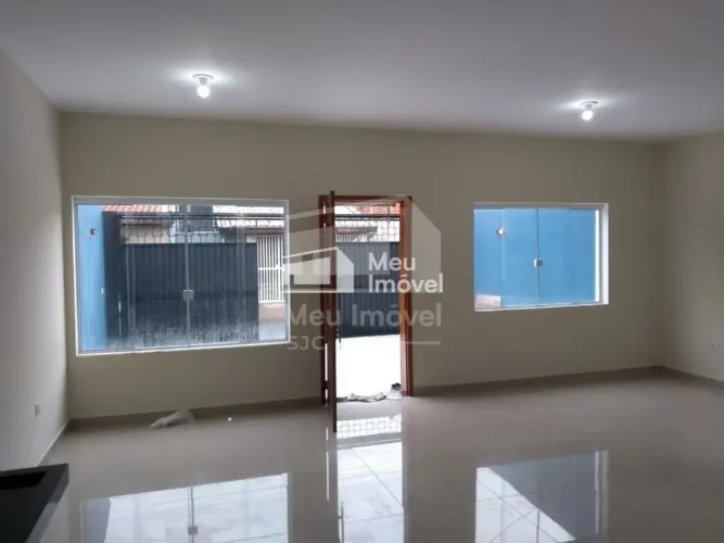 LUC Aluga Casa Térrea Nova - 110m² - 3 Quartos (1 Suíte) Área Gourmet - Vila Branca Jacar