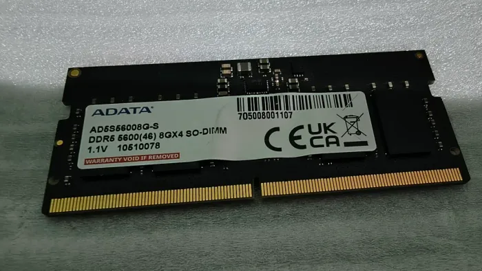 Memória ddr5,8gb, 4800mhz,notebook,CPU mini