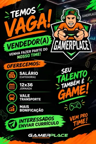 Vaga para vendedor informações na descrição