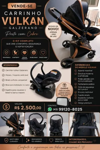 Carrinho de bebê Vulkan Galzerano