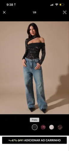 Body renda Shein 