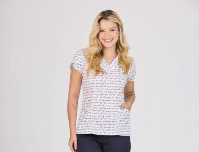Bata Estampada - Batimento fundo branco