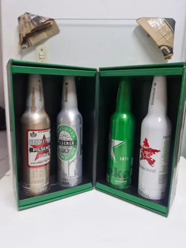 Garrafas de alumínio Heineken - Raridade- coleção garrafas historicas