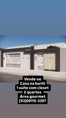 Casa na buriti 1 suíte c/closet 2 quartos área gourmet 