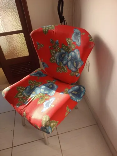 poltrona vermelha tecido linda e barata