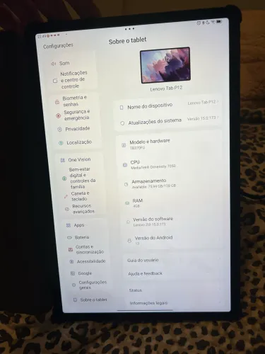 Tablet Lenovo P12 novo