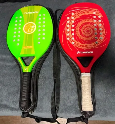 KIT Raquete de Beach Tênis - Fibra de Carbono