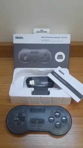 Controle Super Nintendo SNES 8bitdo NA CAIXA