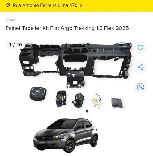 KIT AIRBAG FIAT ARGO 2024 2025 COM NF E GARANTIA