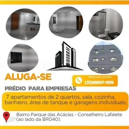 Aluga se Prédio(todo) com 07 apartamentos bairro Parque das Acácias- Conselheiro Lafaiete