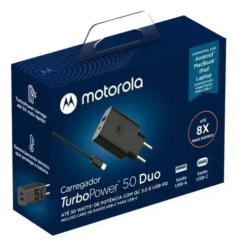 Carregador Motorola 50W - Faço Entrega