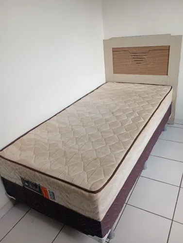 Cama box solteiro com cabeceira