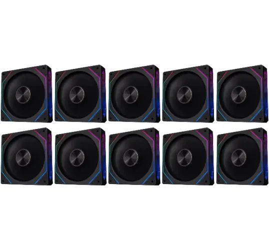Kit 10x Fans Prism 4 RS ARGB Preto