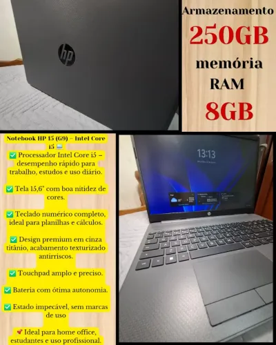 notebook hp g9 i5 8gb ssd 256gb Windows 11