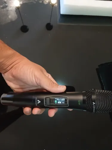 Microfone Sem Fio Duplo Armer AX802M Profissional