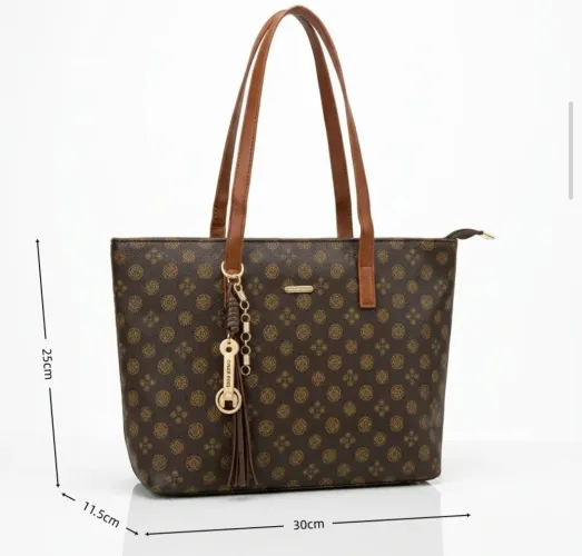 Bolsa Feminina Grande Modelo Tote Monograma PVC