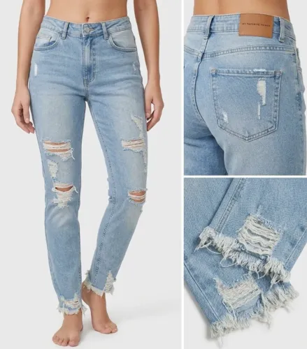 Calça Jeans Feminina My Favorite Things Tam 38 Destroyed Nova com Etiqueta