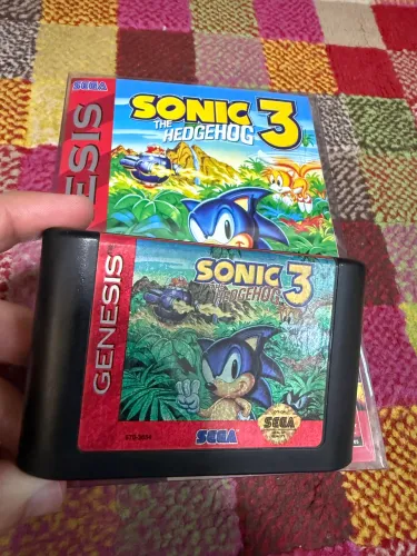 Sonic the hedgehog 3 jogo mega drive Sega Gênesis americano cartucho original