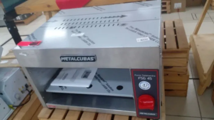 FORNO SALAMANDRA INDUSTRIAL EM INOX A GÁS, DE 48 LITROS, NOVO, PROMOÇÃO!!!