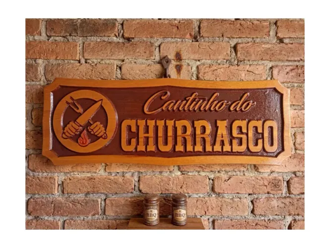 Placa Cantinho do Churrasco Personalizado