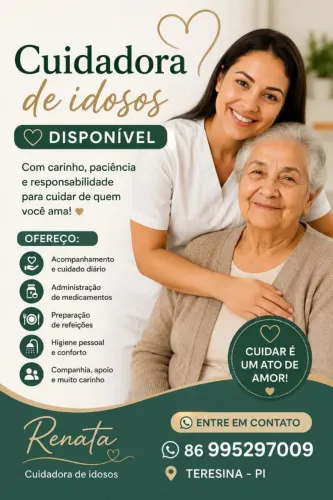 Cuidadora de idosos disponível * wattzap