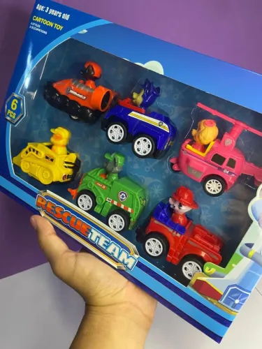 Patrulha Canina Kit 6 Carrinhos