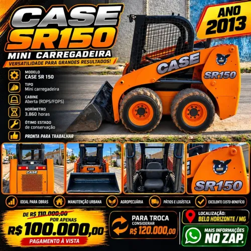 Mini carregadeira em até 10x