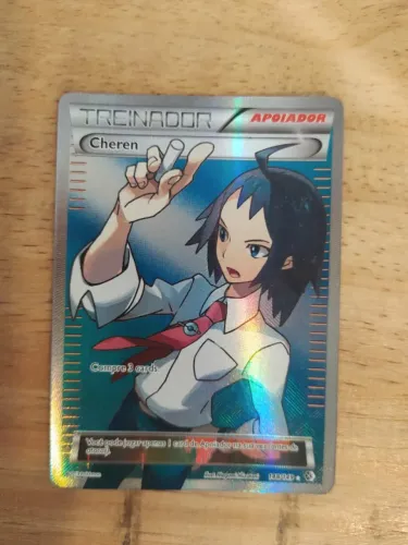 Carta Pokemon Cheren - Treinador Full Art - Coleção Fronteiras Cruzadas (148/149)