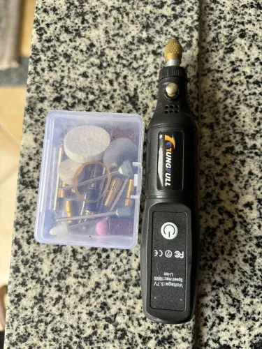 Mini lixadeira/furadeira elétrica