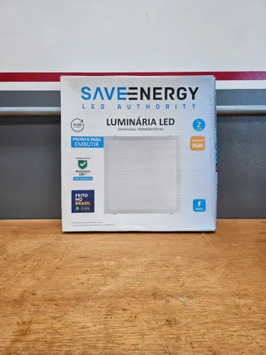 LUMINÁRIA LED DE EMBUTIR 40x40 - 36W | SAVE ENERGY