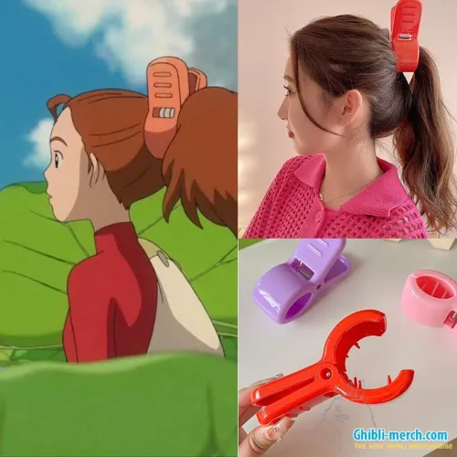 Presilha de cabelo para cosplay do Mundo Secreto de Arrietty na cor vermelha.