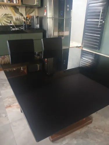 Tampo de Mesa Quadrado 1,40 x 1,40 - Vidro Fumê/Escuro