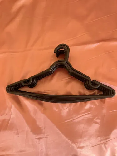 Kit 12 Cabides Grosso Plástico Preto