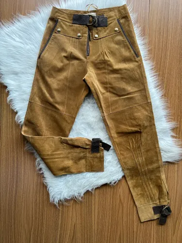Calça de camurça em couro legítimo Tactile