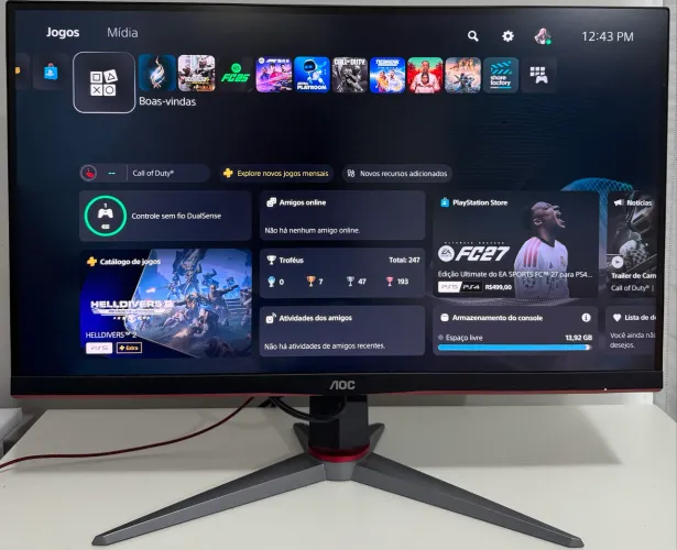 Monitor Gamer AOC HERO QUAD 27" 155Hz QHD 1440p 1ms AMD FreeSync Q27G2