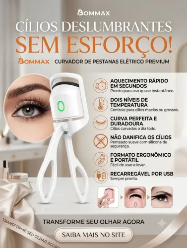 Curvador de cilios portátil usb